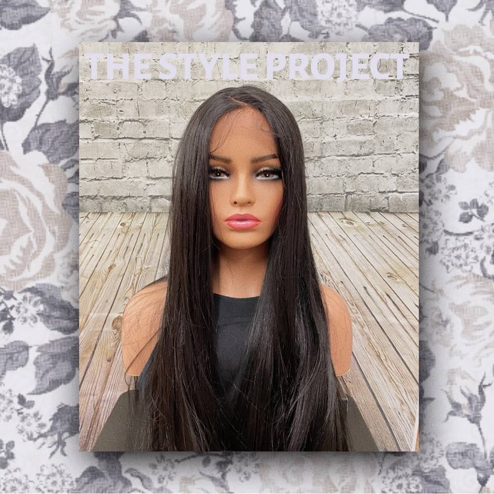 Lady lace wig Kay 35” zig zag part 1B nwt